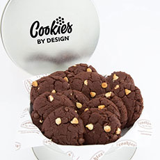 TIN12-WCC - Tin of One Dozen Decadent Chocolate Gourmet Cookies